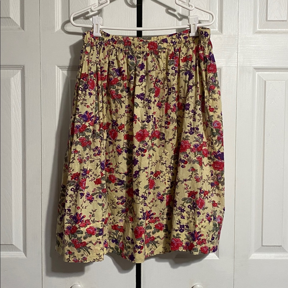 NICE Anthony Richards cotton Full skirt in pink & purple floral size XL